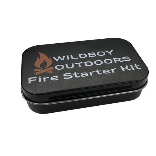Ferro Rod & Striker, waxed Hemp Rope Tinder,  Durable Metal Tin, Wildboy Outdoors Fire Starter Kit — Perfect for camping, survival, & emergency kits. Lightweight, reliable, and built to perform in any weather. Trusted by preppers & adventurers.